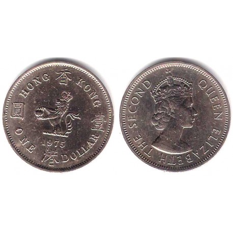 (35) Hong Kong. 1975. 1 Dollar (EBC+)