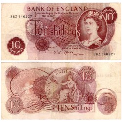 (373c) Gran Bretaña. 1960-70. 10 Shillings (MBC)