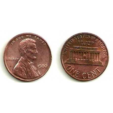 Estados Unidos de América. 1980. 1 Cent (MBC)