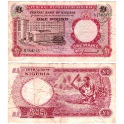 (8) Nigeria. 1967. 1 Pound (BC/BC+)