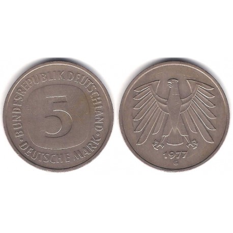 (140.1) Alemania. 1977(G). 5 Mark (MBC)