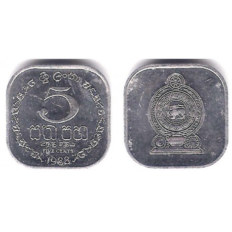 (139a) Sri Lanka. 1988. 5 Cents (SC)