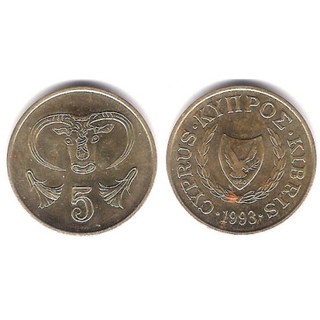(55.3) Chipre. 1993. 5 Cents (MBC)