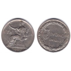 (62) Italia. 1922. 2 Lira (MBC+)