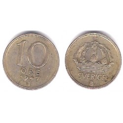 (813) Suecia. 1947. 10 Ore (MBC) (Plata)