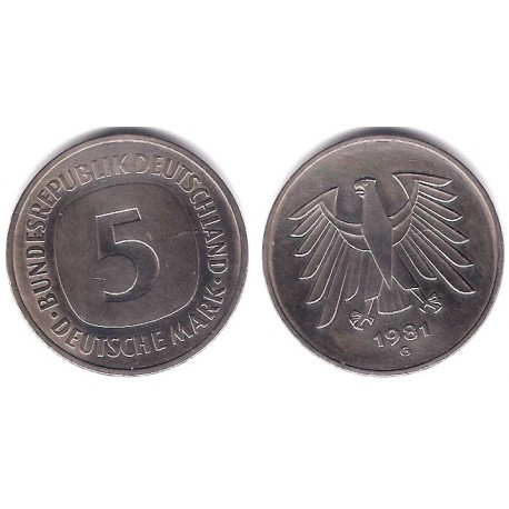 (140.1) Alemania. 1981(G). 5 Mark (MBC)