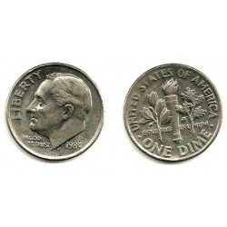 (195a) Estados Unidos de América. 1989(P). 1 Dime (SC)