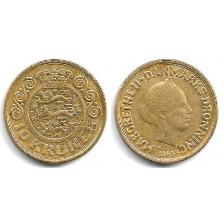 (867.1) Dinamarca. 1989. 10 Kroner (BC)