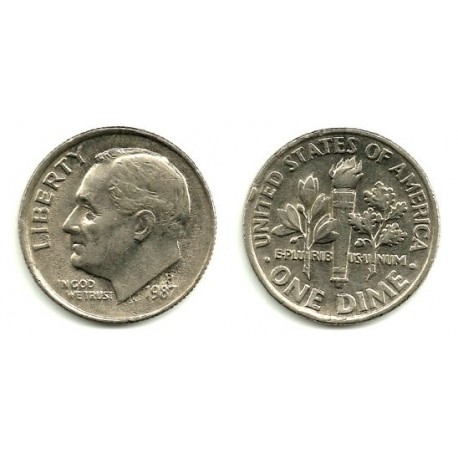 (195a) Estados Unidos de América. 1987(P). 1 Dime (EBC)