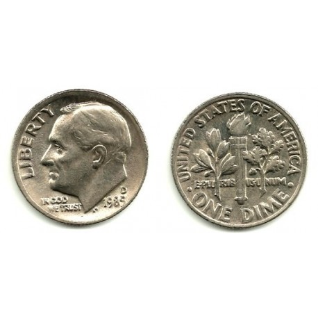 (195a) Estados Unidos de América. 1985(D). 1 Dime (EBC)