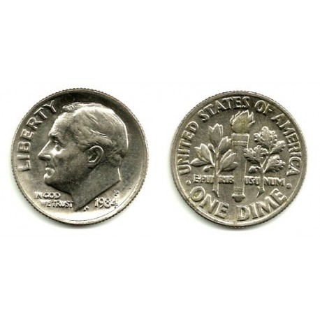 (195a) Estados Unidos de América. 1984(P). 1 Dime (EBC)