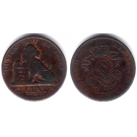 (35.1) Bélgica. 1874. 2 Centimes (BC)