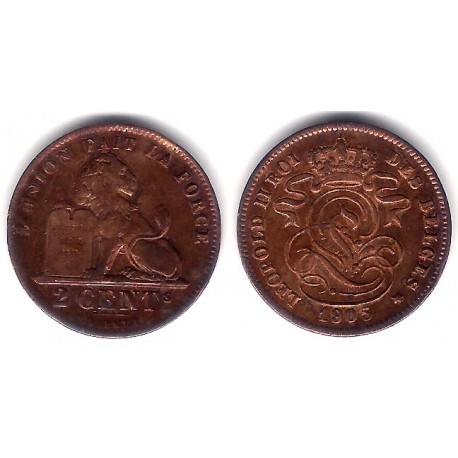 (35.1) Bélgica. 1905. 2 Centimes (MBC)