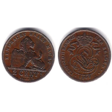 (36) Bélgica. 1909. 2 Centimes (MBC)