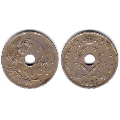 (69) Bélgica. 1926. 25 Centimes (BC+)