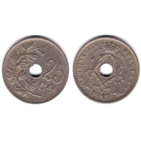 (69) Bélgica. 1927. 25 Centimes (BC)