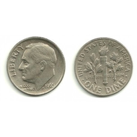 (195a) Estados Unidos de América. 1965. 1 Dime (MBC)