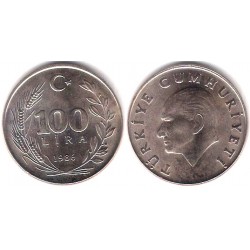 (967) Turquía. 1986. 100 Lira (SC)