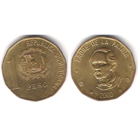 (80.2) República Dominicana. 2000. 1 Peso (MBC)