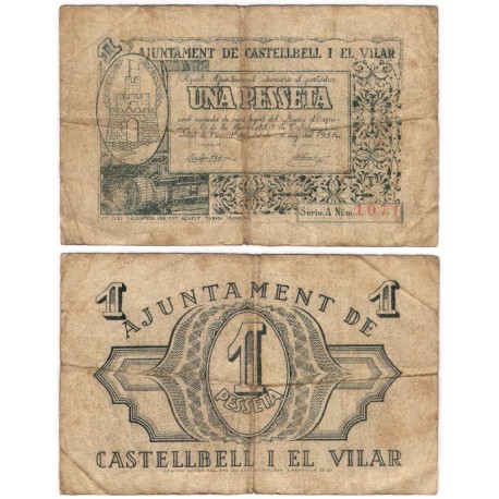 Castellbell i el Vilar. 1937. 1 Peseta (BC)