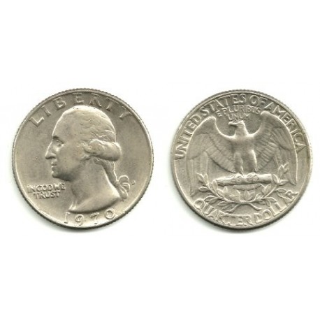 (164a) Estados Unidos de América. 1970(D). Quarter Dollar (MBC)