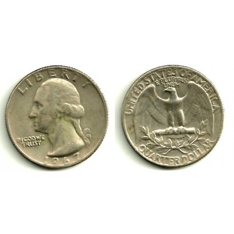 (164a) Estados Unidos de América. 1967. Quarter Dollar (BC)
