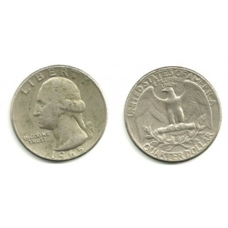 (164a) Estados Unidos de América. 1965. Quarter Dollar (BC)