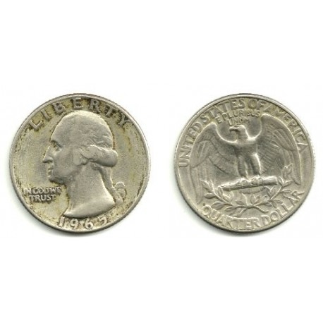 (164a) Estados Unidos de América. 1965. Quarter Dollar (MBC)