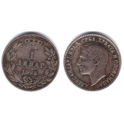 (5) Yugoslavia. 1925. 1 Dinar (MBC-)