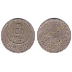 (276) República Tunecina. 1950. 100 Francs (MBC)