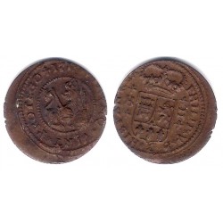 Felipe V. 1718. 2 Maravedi (MBC-) Ceca de Barcelona. Desplazada