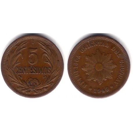 (21a) Uruguay. 1946. 5 Centesimos (MBC)
