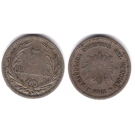 (21) Uruguay. 1901. 5 Centesimos (BC)