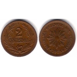 (20a) Uruguay. 1951. 2 Centesimos (EBC)