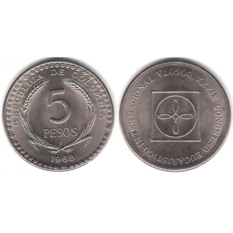 (230) Colombia. 1968. 5 Pesos (EBC+)