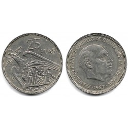 Estado Español. 1957*(69). 25 Pesetas (MBC-)