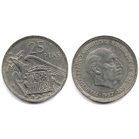 Estado Español. 1957*(69). 25 Pesetas (MBC-)