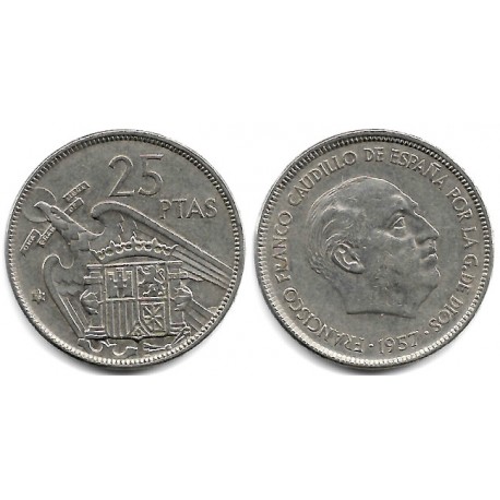Estado Español. 1957*(75). 25 Pesetas (MBC-)