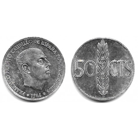 Estado Español. 1966*(19-67). 50 Céntimos (MBC)
