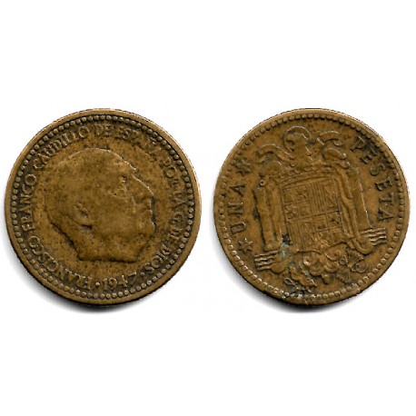 Estado Español. 1947*(19-53). 1 Peseta (BC/BC+)