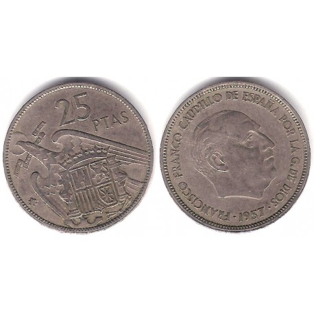 Estado Español. 1957*(65). 25 Pesetas (BC+)