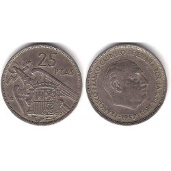 Estado Español. 1957*(58). 25 Pesetas (BC)