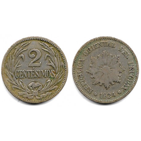 (20) Uruguay. 1924. 2 Centesimos (BC/BC+)