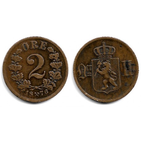 (353) Noruega. 1876. 2 Ore (MBC-)