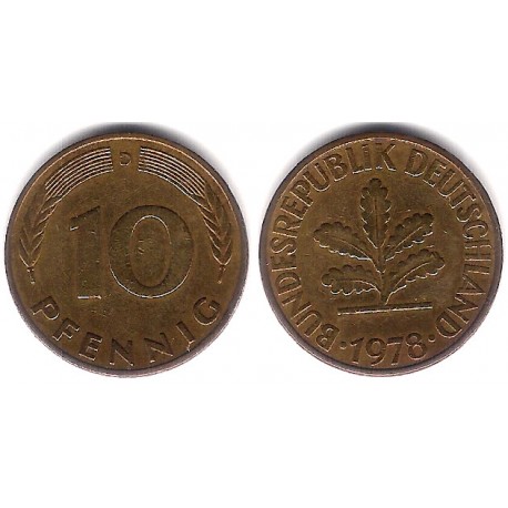 (108) Alemania. 1978(D). 10 Pfennig (MBC)