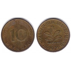 (108) Alemania. 1971(D). 10 Pfennig (MBC)