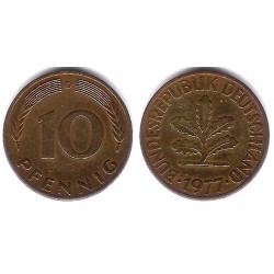 (108) Alemania. 1977(D). 10 Pfennig (MBC)