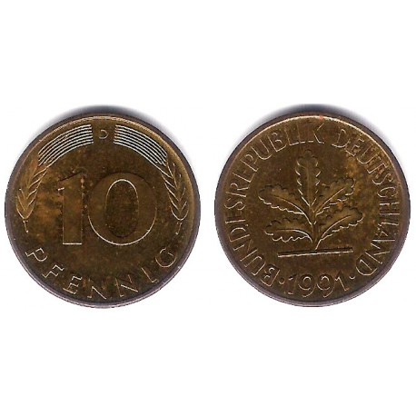 (108) Alemania. 1991(D). 10 Pfennig (EBC-)