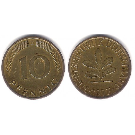 (108) Alemania. 1973(D). 10 Pfennig (MBC)