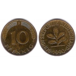 (108) Alemania. 1990(D). 10 Pfennig (EBC)